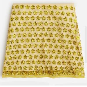 J.Crew Collection limited-edition floral sequin mini skirt - Golden Yellow - NWT